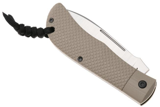 Image for Jack Wolf Timber Jack Ultralight Series TIMBE-01-G10-FDE-CH Flat Dark Earth G10 Cross Hatch, slipjoint pocket knife, Tracy LaRock design