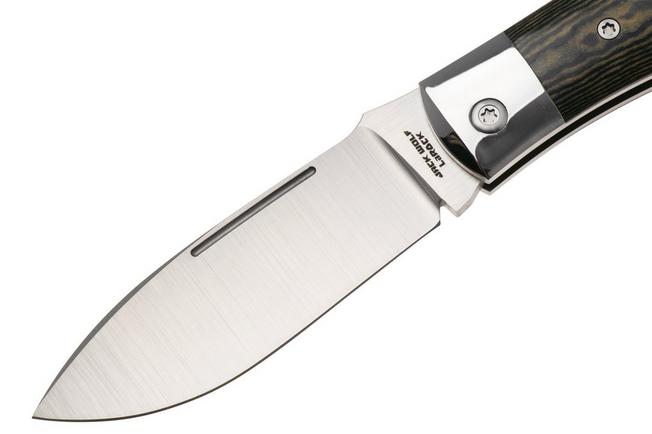 Afbeelding voor Jack Wolf Timber Jack Steel Series TIMBE-01-RICH-BLU-MAP Blue & Maple Richlite, slipjoint zakmes, Tracy LaRock design