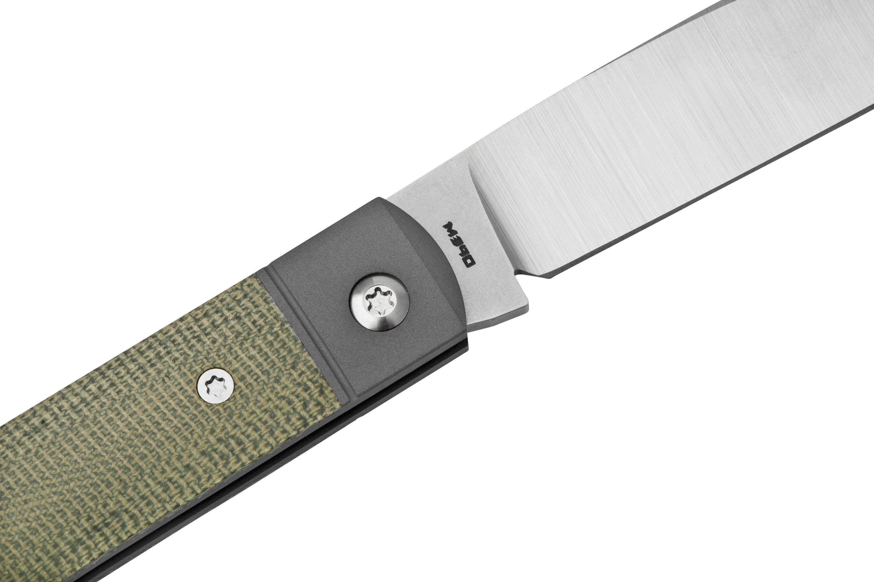 Jack Wolf Venom Jack VEN-01-GRN Canvas Micarta Green, slipjoint zakmes ...