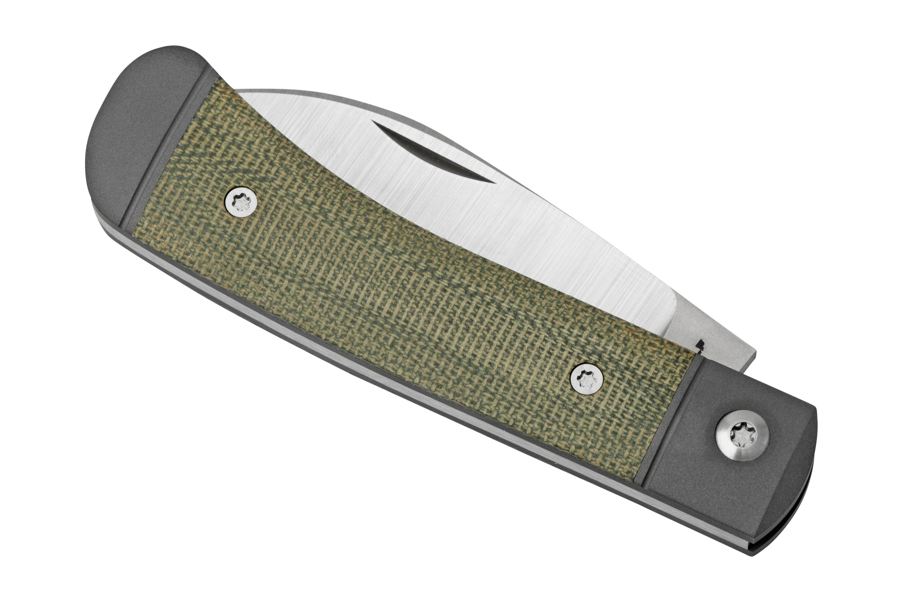 Jack Wolf Venom Jack VEN-01-GRN Canvas Micarta Green, slipjoint zakmes ...