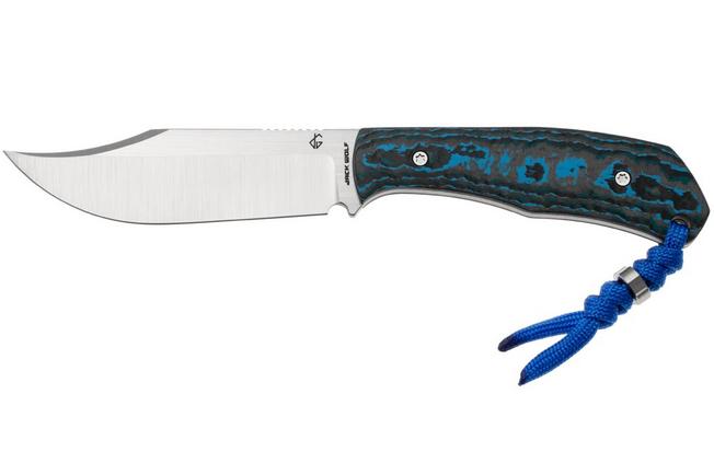 Imagen para Jack Wolf Bordertown Bowie BORDE-01-FC-ARCTIC Belt Satin S90V, Fat Carbon Arctic Storm, cuchillo de hoja fija