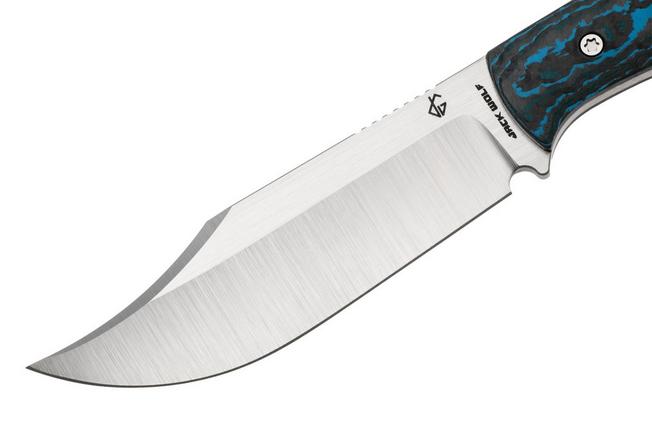 Imagen para Jack Wolf Bordertown Bowie BORDE-01-FC-ARCTIC Belt Satin S90V, Fat Carbon Arctic Storm, cuchillo de hoja fija
