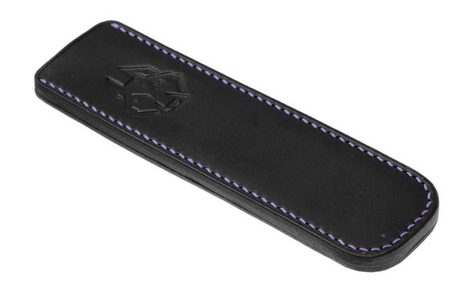 Afbeelding voor Jack Wolf Bordertown Bowie BORDE-01-TI-CRYS-P Belt Satin S90V, Titanium Crystalized Purple, vaststaand mes