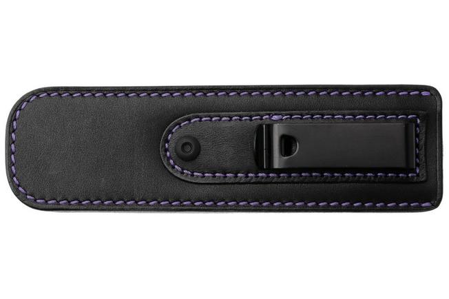 Afbeelding voor Jack Wolf Bordertown Bowie BORDE-01-TI-CRYS-P Belt Satin S90V, Titanium Crystalized Purple, vaststaand mes