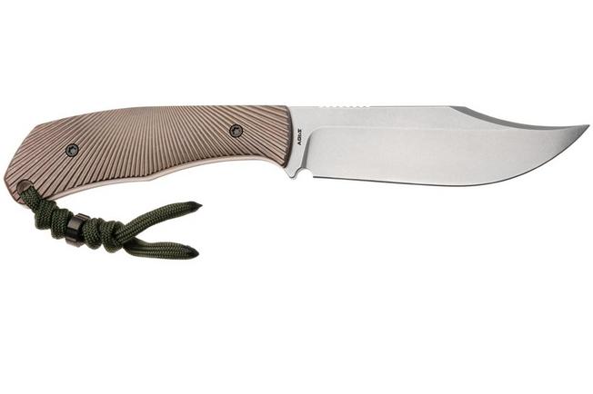 Afbeelding voor Jack Wolf Bordertown Bowie BORDE-01-TI-STAR Stonewashed S90V, Titanium Starburst, vaststaand mes