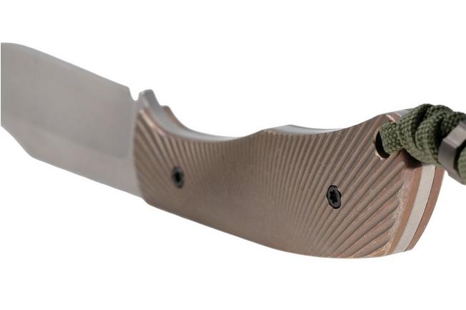 Afbeelding voor Jack Wolf Bordertown Bowie BORDE-01-TI-STAR Stonewashed S90V, Titanium Starburst, vaststaand mes