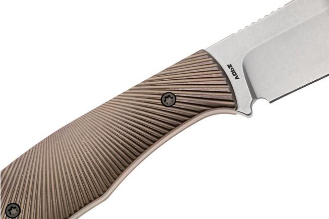 Afbeelding voor Jack Wolf Bordertown Bowie BORDE-01-TI-STAR Stonewashed S90V, Titanium Starburst, vaststaand mes