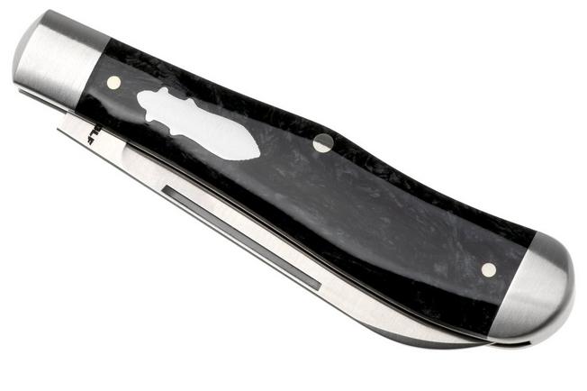 Obraz dla Jack Wolf Gateway Eureka EUREK-01-KIR-BLK-ICE Satin 14C28N, Black Ice Kirinite, nóż składany Knivesandtools Exclusive