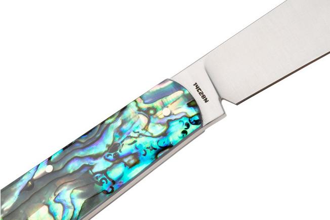 Image pour Jack Wolf Gateway FIXedc GATEW-FX-01-ABALONE Satin Sandvik 14C28N, Abalone, couteau fixe