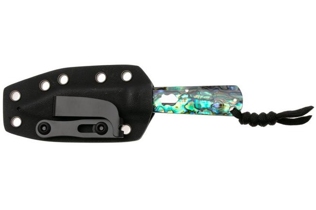 Image pour Jack Wolf Gateway FIXedc GATEW-FX-01-ABALONE Satin Sandvik 14C28N, Abalone, couteau fixe