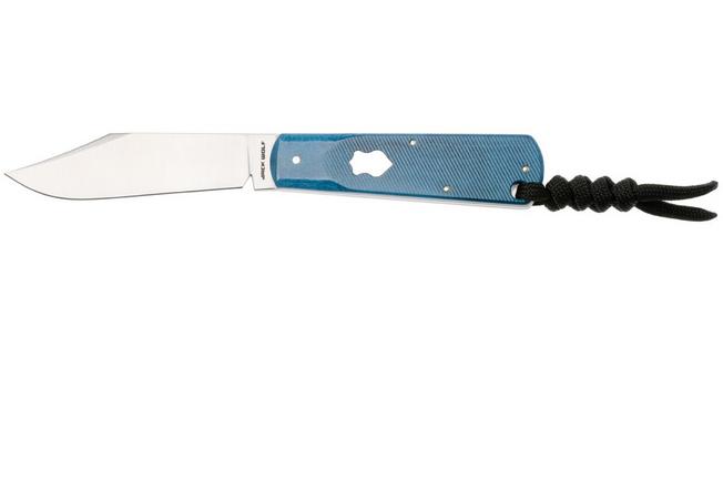 Bild für Jack Wolf Gateway FIXedc GATEW-FX-01-SAW-BLU-BON Satin Sandvik 14C28N, Sawcut Blue Bone, Fahrtenmesser