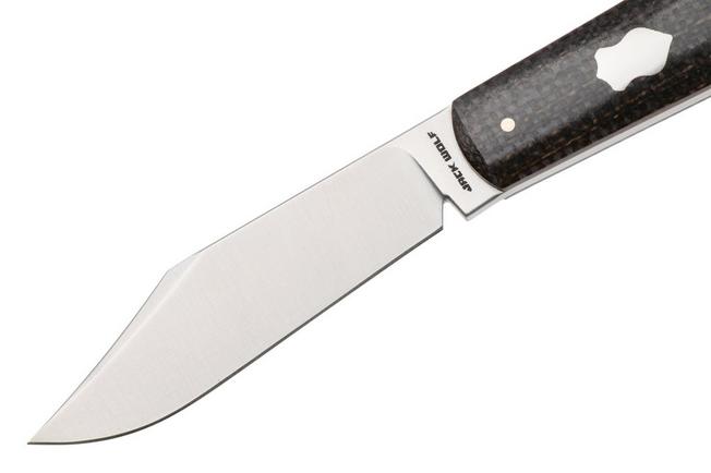 Image for Jack Wolf Gateway FIXedc GATEW-FX-01-VIB-JUT-BIS Satin Sandvik 14C28N, Vibe Jute Bison Micarta, fixed knife