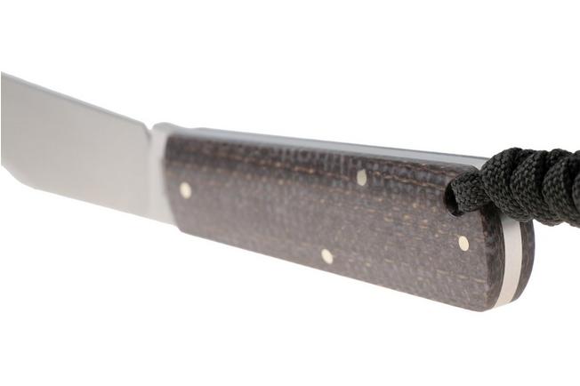 Image for Jack Wolf Gateway FIXedc GATEW-FX-01-VIB-JUT-BIS Satin Sandvik 14C28N, Vibe Jute Bison Micarta, fixed knife