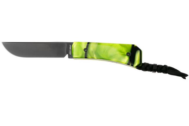 Image for Jack Wolf Pioneer FIXedc PIONE-FX-01-KIR-TOX-GRN, DLC S90V, Kirinite Toxic Green, fixed knife
