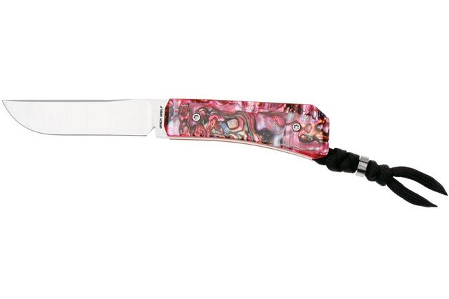 Image for Jack Wolf Pioneer FIXedc PIONE-FX-01-RED-ABALONE, Satin S90V, Red Abalone, fixed knife
