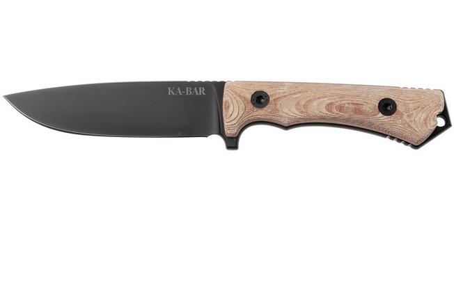 Image for KA-BAR NX.01 Black Cerakote, Brown Natural Textite, fixed-blade survival knife