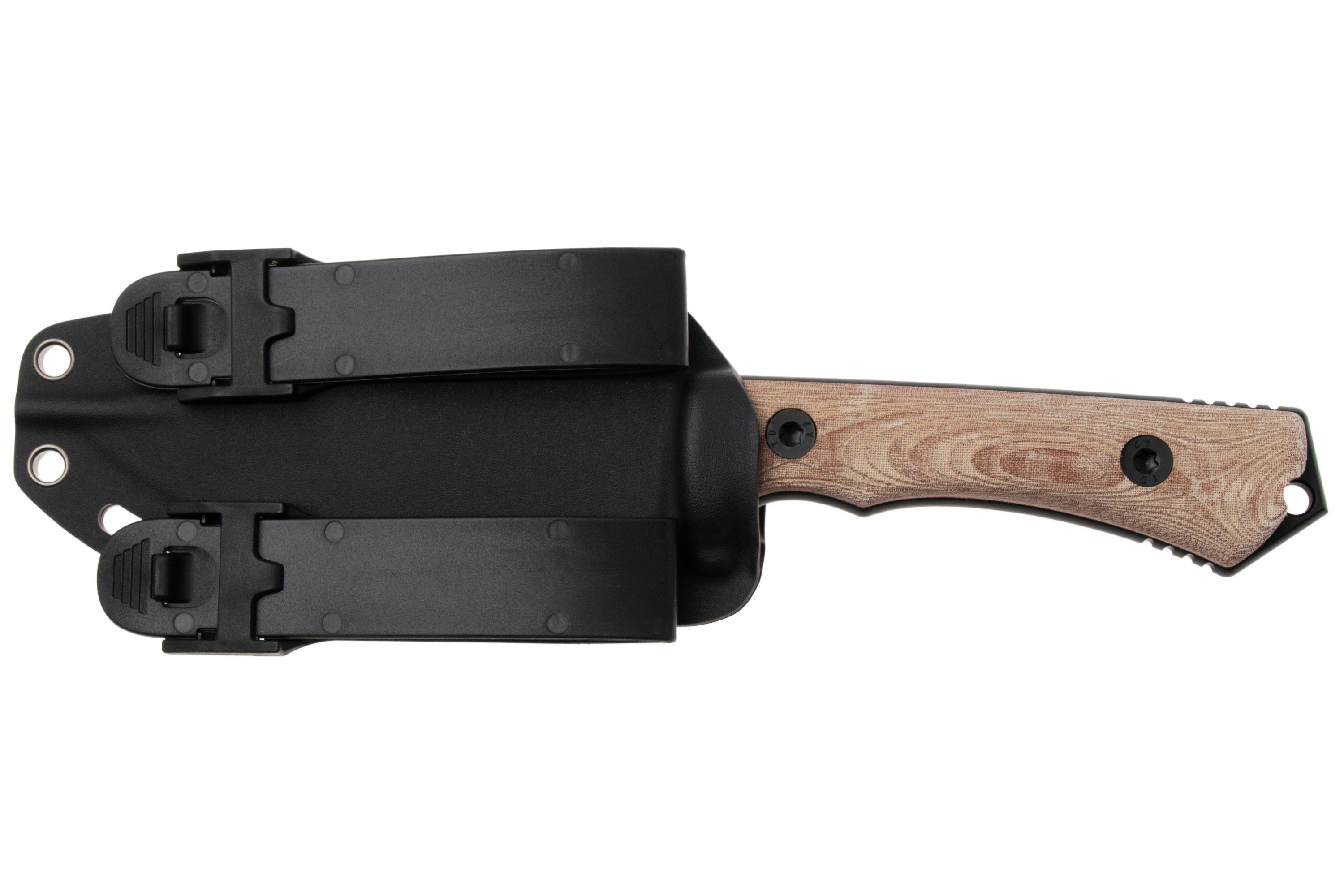 KA-BAR NX.01 Black Cerakote, Brown Natural Textite, fixed-blade