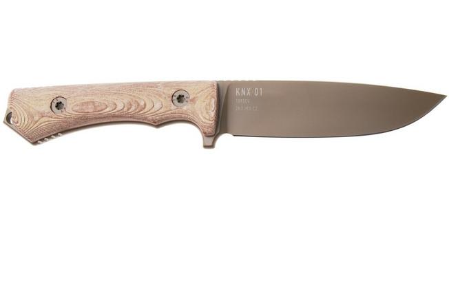 Afbeelding voor KA-BAR NX.01 Flat Dark Earth Cerakote, Brown Natural Textite, vaststaand survivalmes