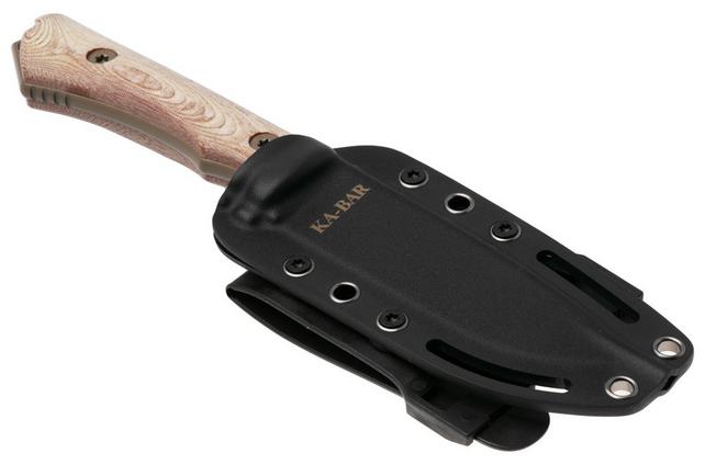 Afbeelding voor KA-BAR NX.01 Flat Dark Earth Cerakote, Brown Natural Textite, vaststaand survivalmes