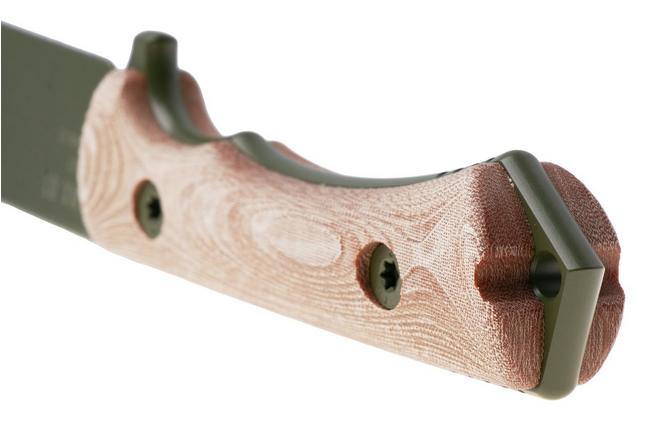 Afbeelding voor KA-BAR NX.01 Moss Green Cerakote, Brown Natural Textite, vaststaand survivalmes