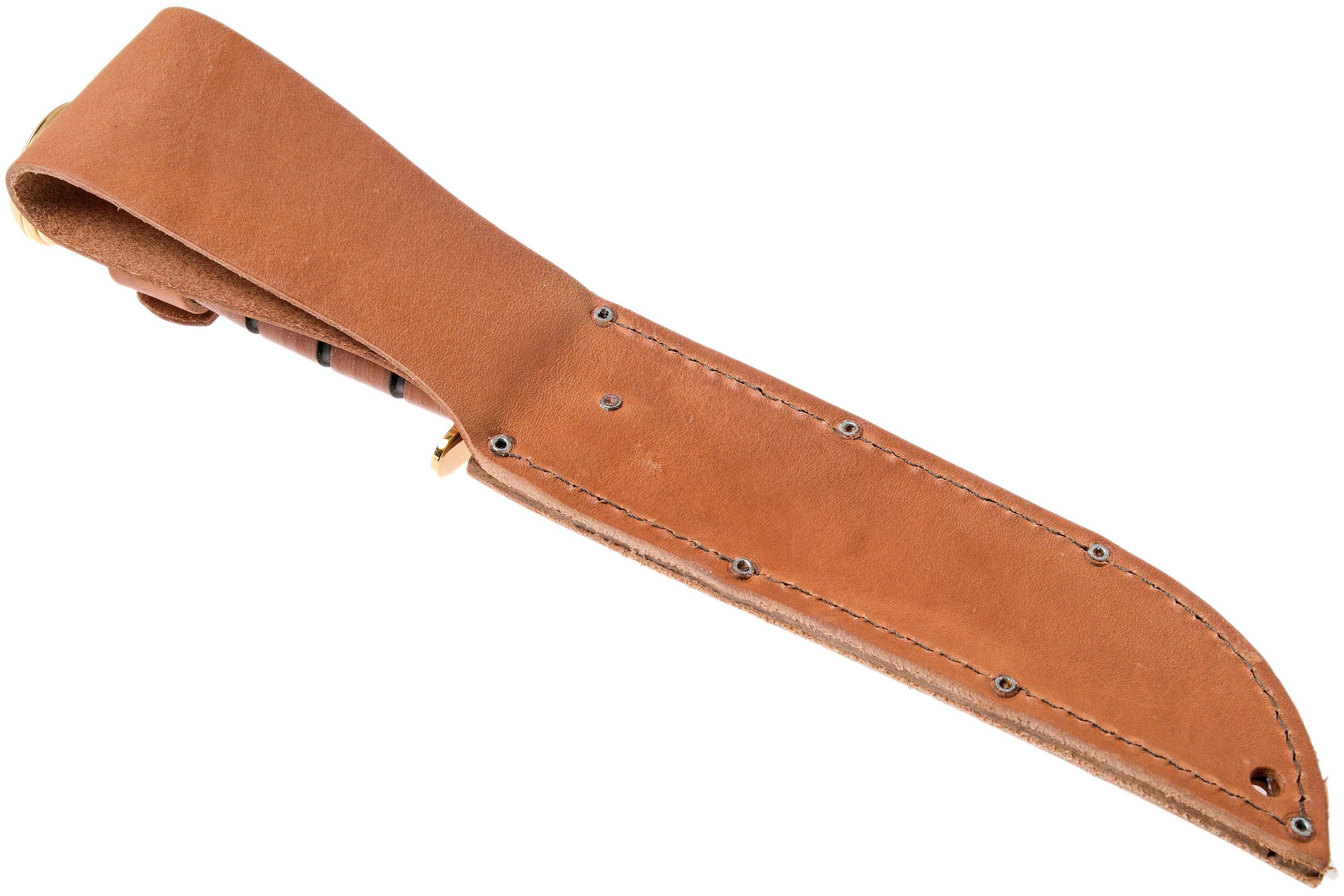 KABAR USMC Presentation Grade Knife 1215 fixed knife leather sheath