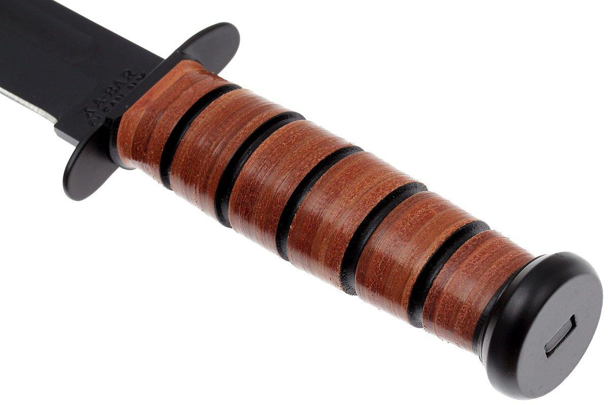 KA-BAR USMC 1217 plain edge, couro, bainha de couro | Compras ...