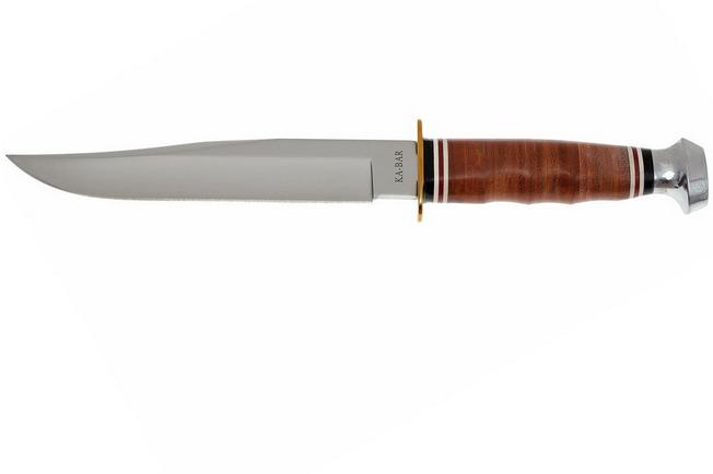 Engravable Marine Bowie Knife with Leather Sheath