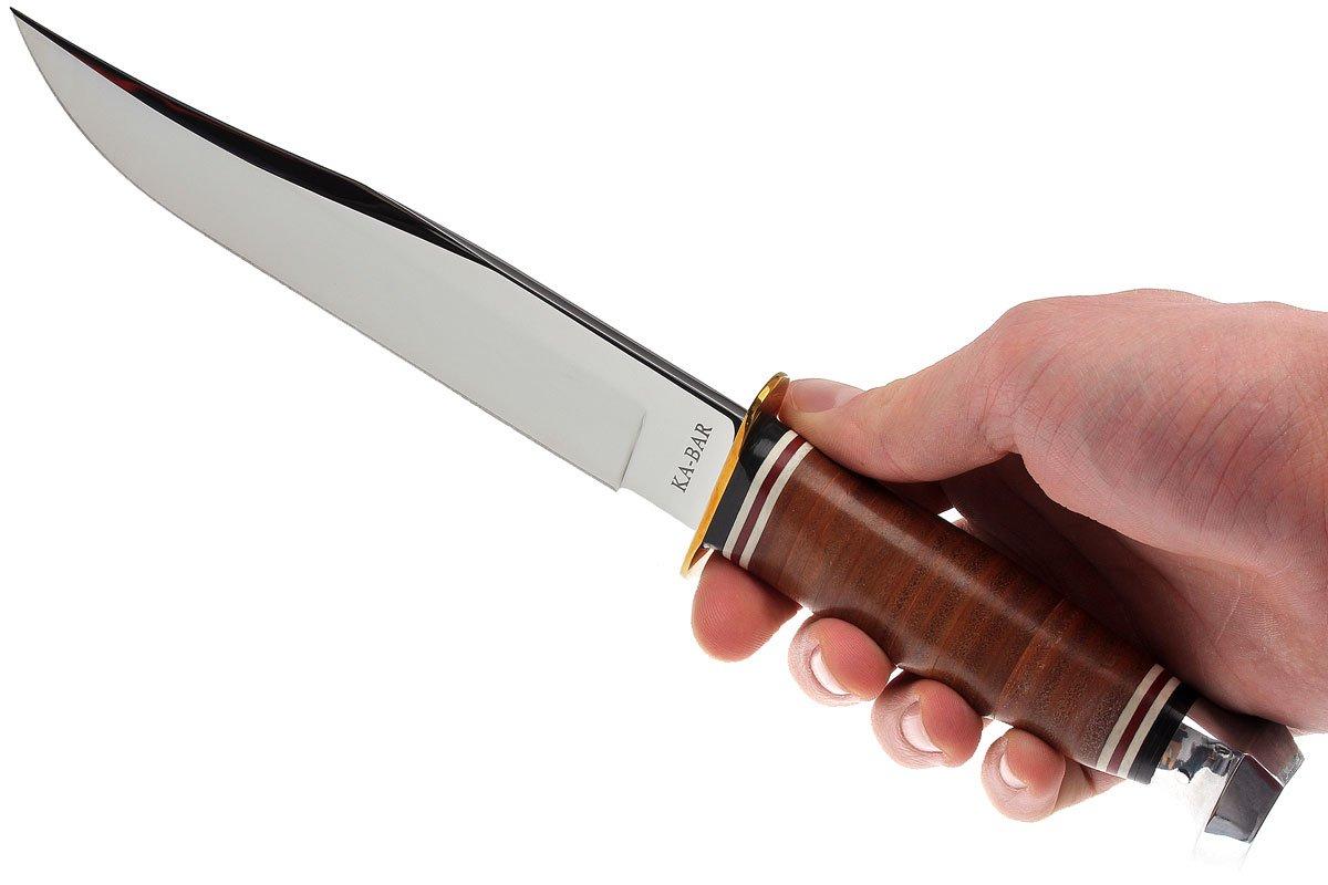 KABAR Bowie 1236 leather handle, leather sheath Advantageously