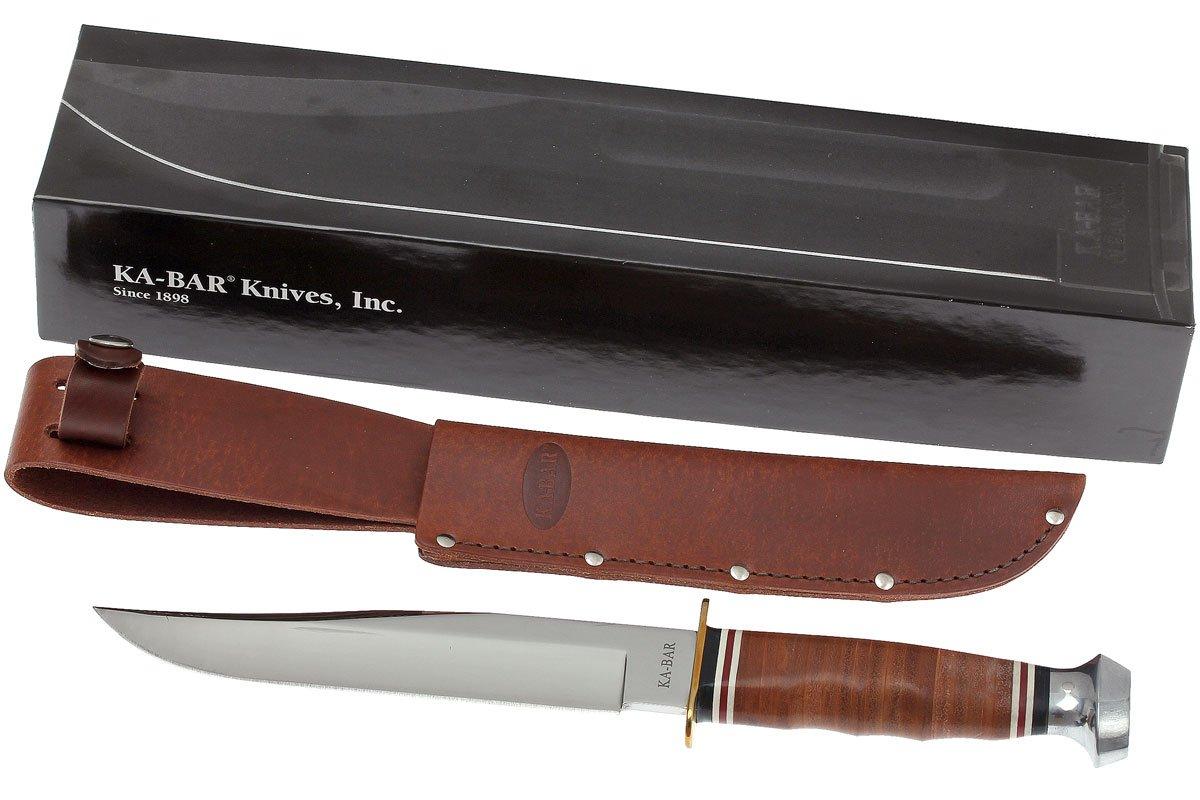 Ka Bar Bowie 1236 Leather Handle Leather Sheath Advantageously Shopping At Knivesandtoolsdk 