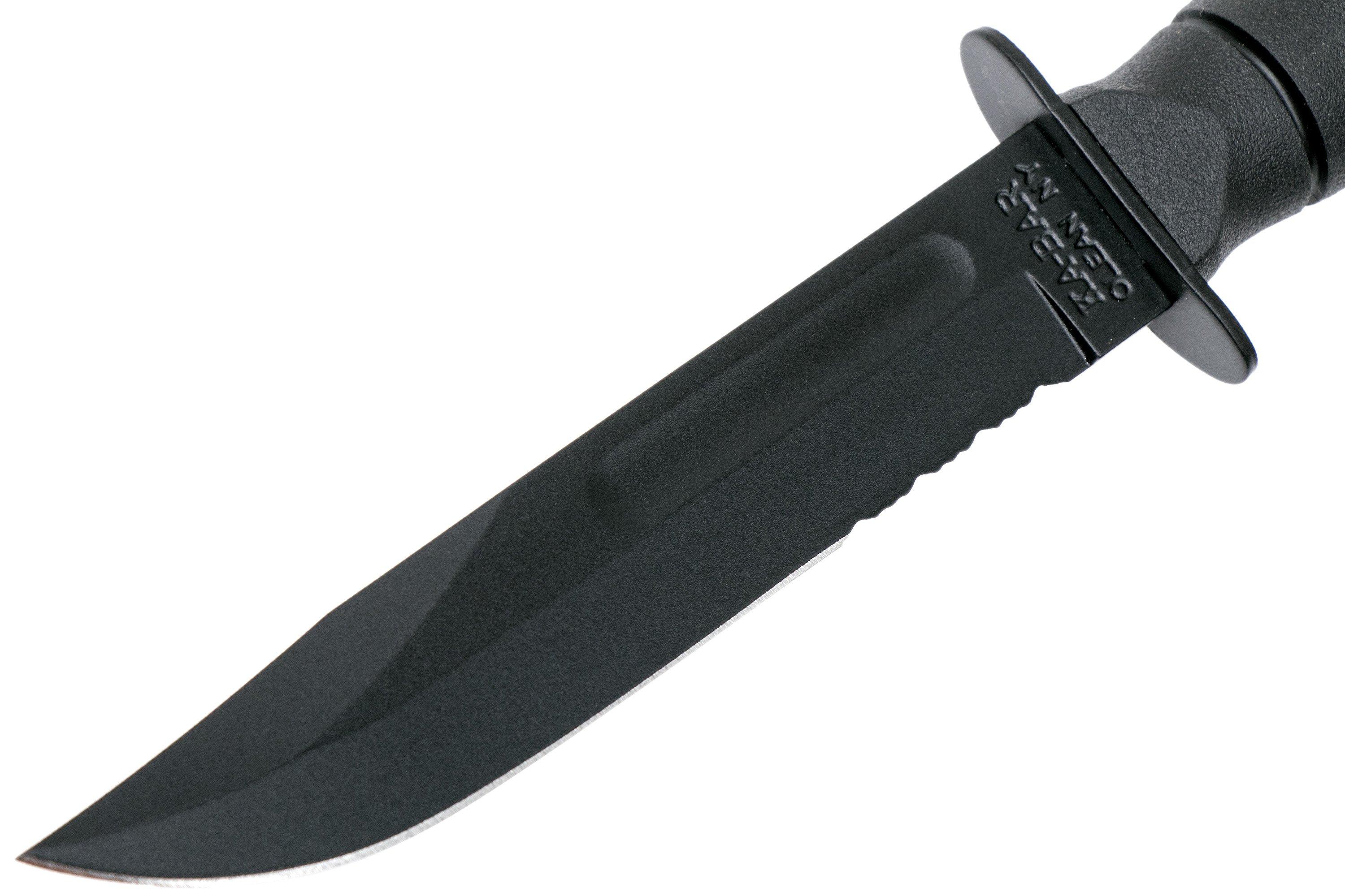 KABAR Short Fighting Knife 1259 Serrated, Kraton handle, fixed knife Advantageously shopping