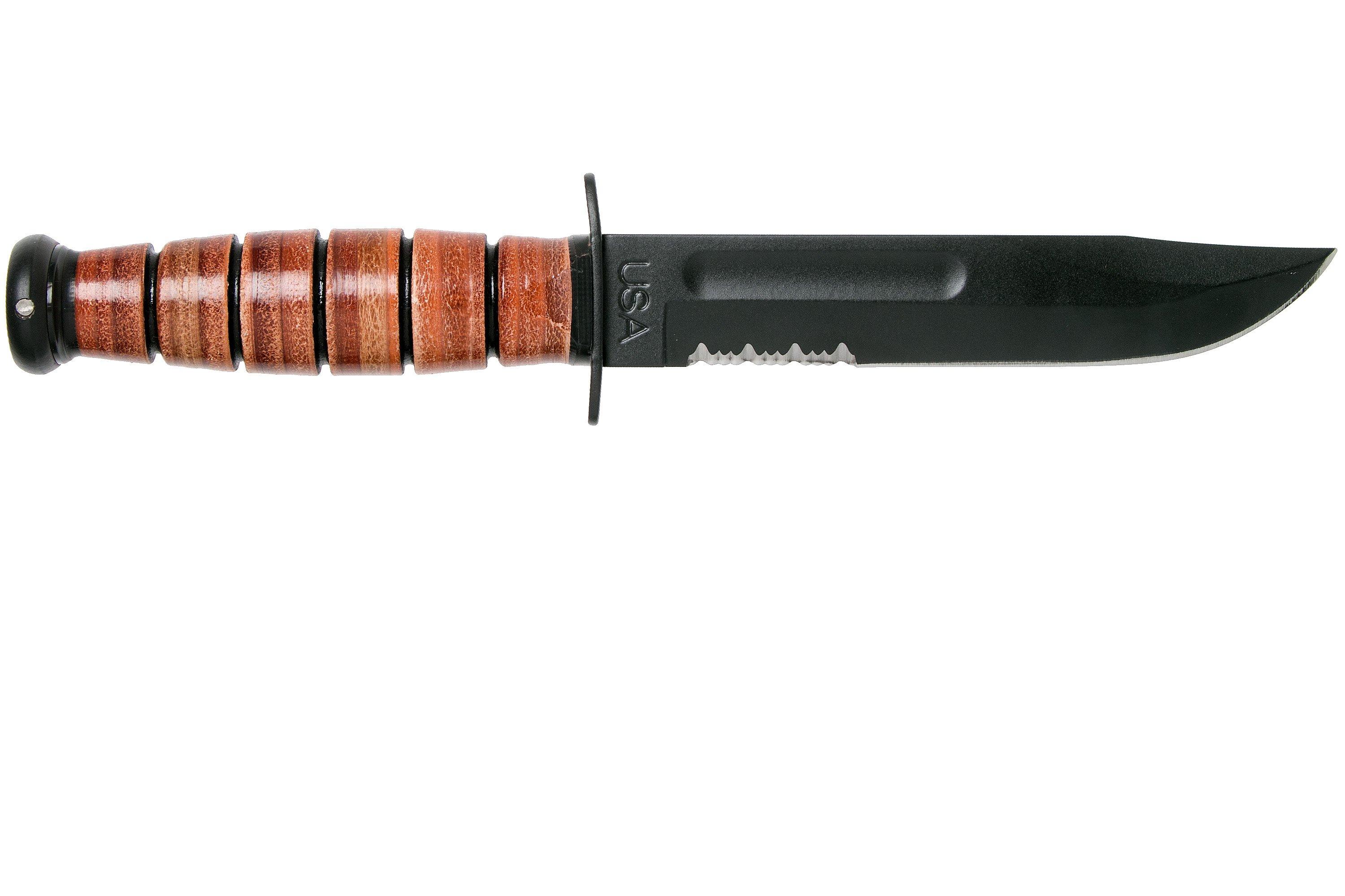 KA-BAR Short 1261 teils Wellenschliff, feststehendes Messer ...