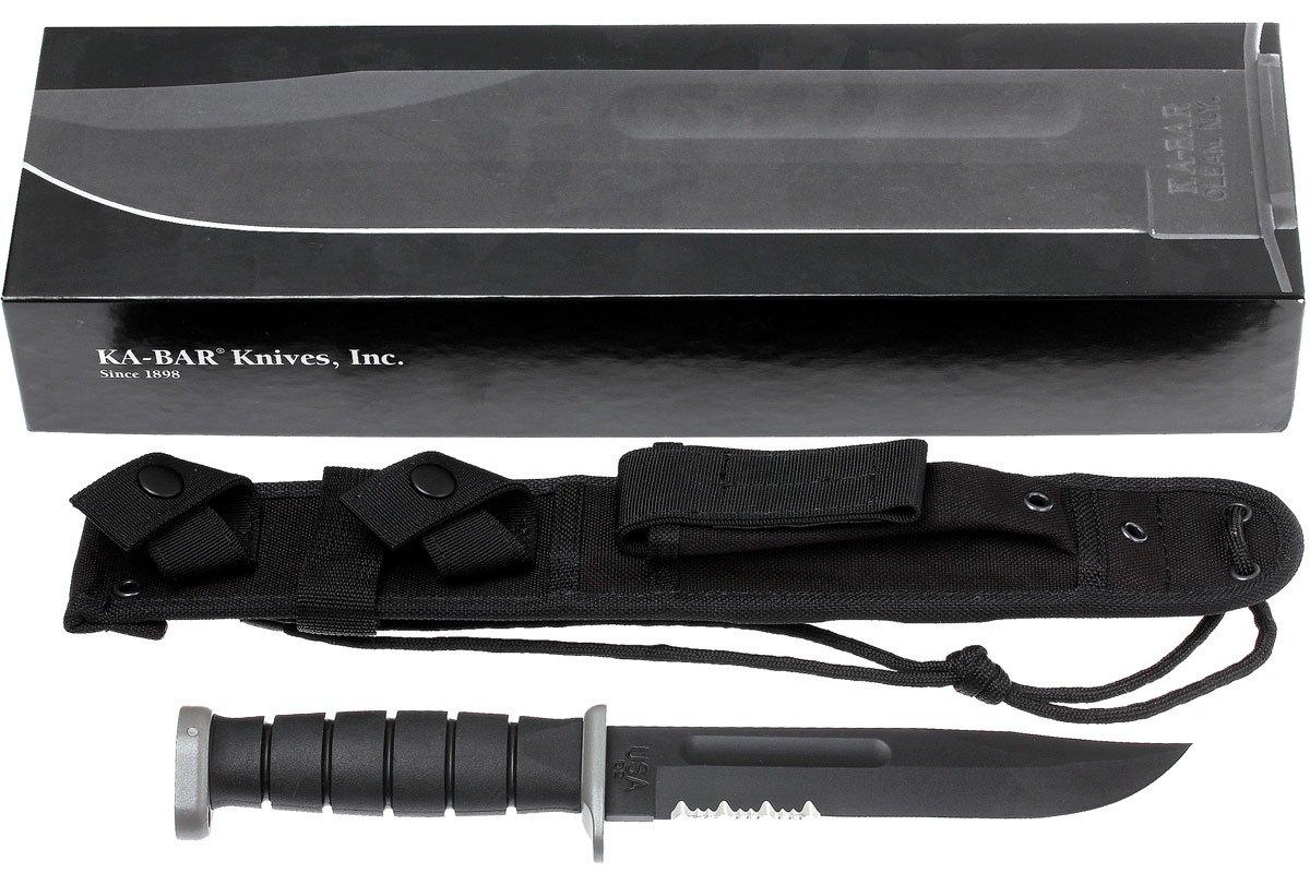 KABAR D2 Extreme Fighting/Utility Knife 1281 partlyserrated, MOLLE