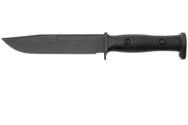 Image for KA-BAR Slabby 1310, Black 1095 Cro-Van Clip Point, Black GFN fixed knife