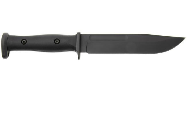 Image for KA-BAR Slabby 1310, Black 1095 Cro-Van Clip Point, Black GFN fixed knife