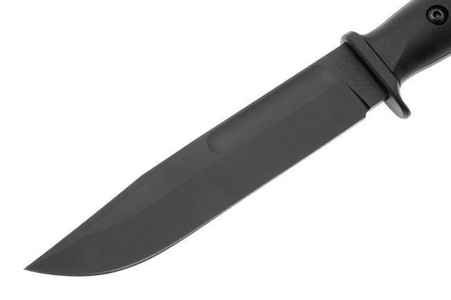 Image for KA-BAR Slabby 1310, Black 1095 Cro-Van Clip Point, Black GFN fixed knife
