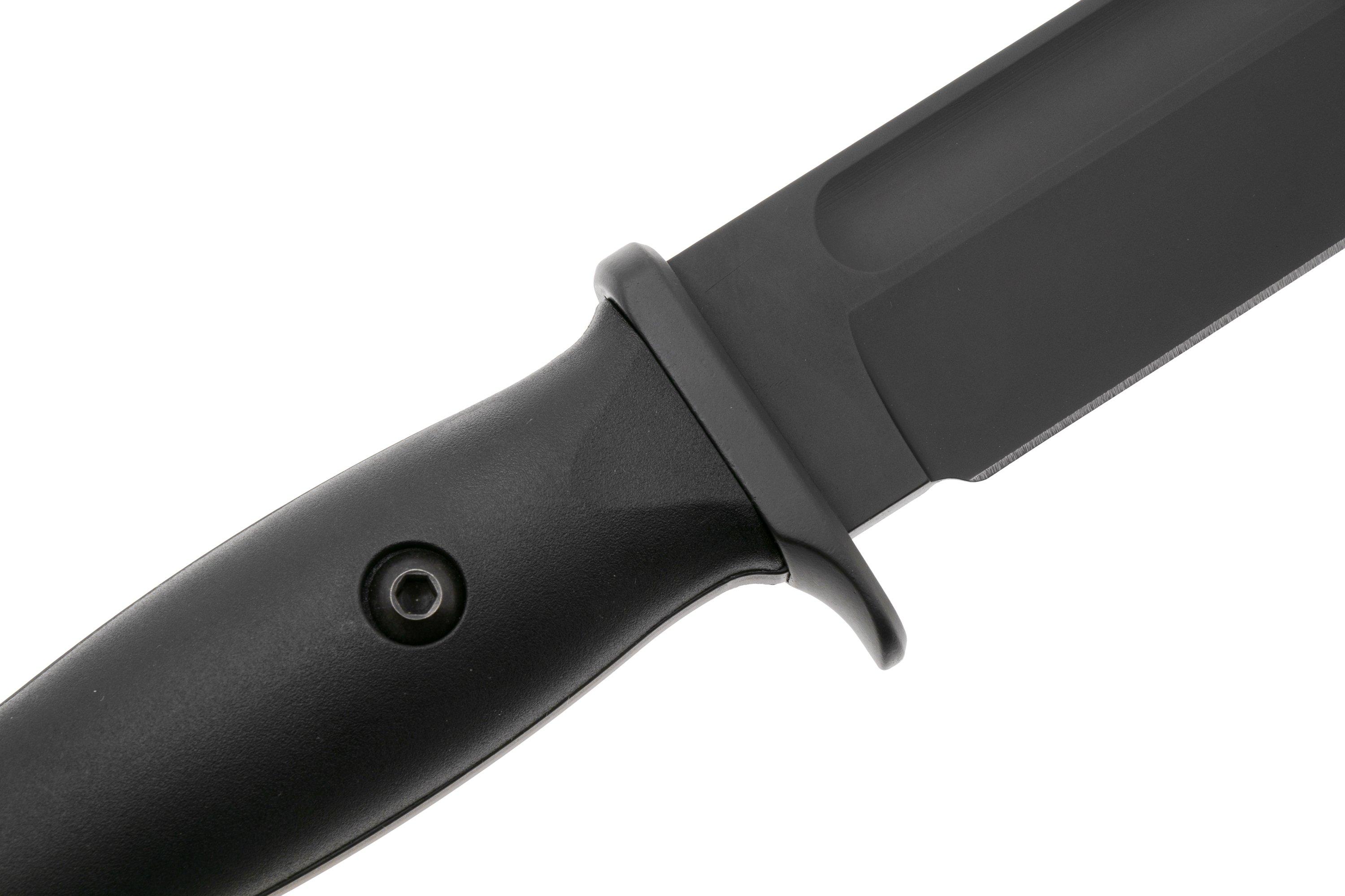 KA-BAR Slabby 1310, Black 1095 Cro-Van Clip Point, Black GFN vaststaand ...
