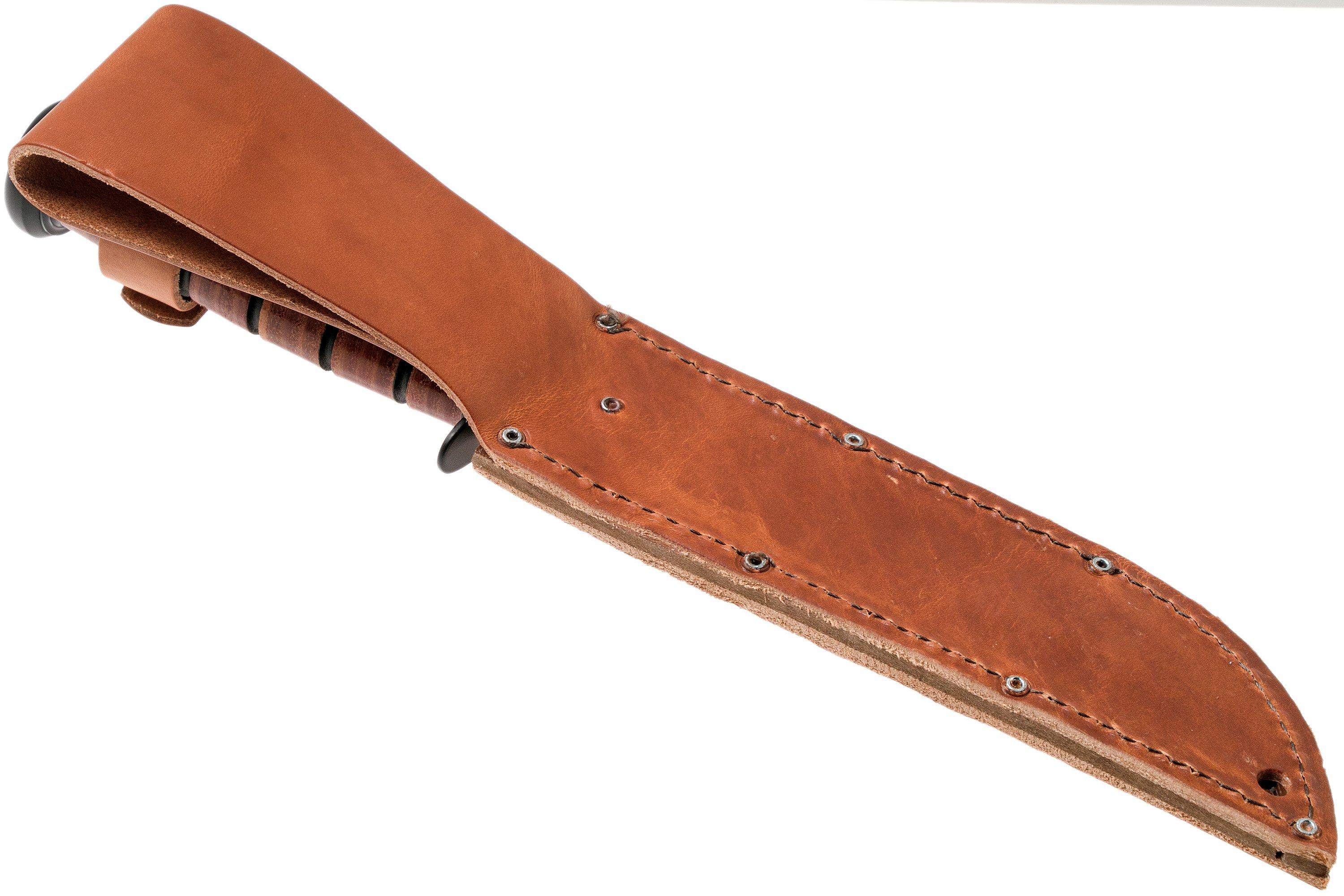 4 Inch Brown Plain Leather Sheath