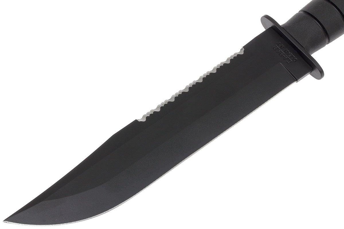 KABAR Big Brother 2211 partly serrated, Kraton, Leather sheath