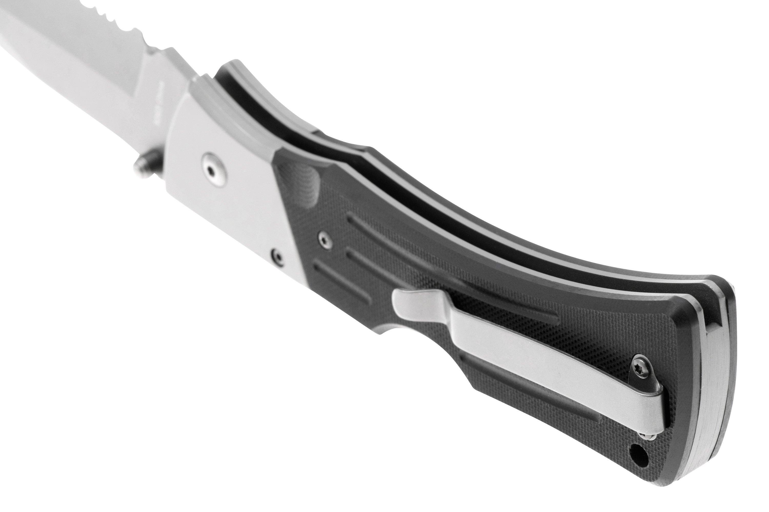 KA-BAR Mule Folder 3063 Clippoint Serrated, Black G10