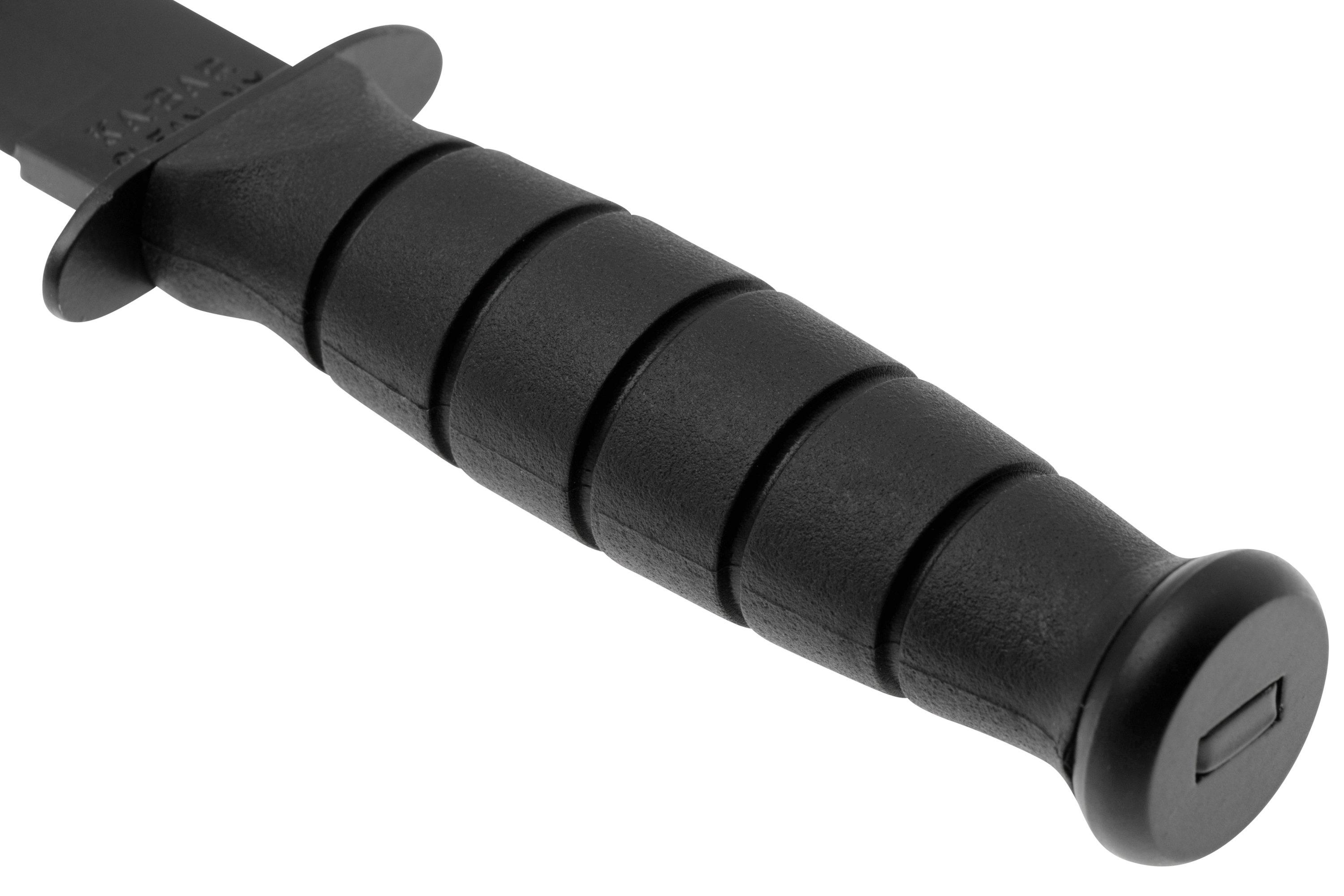 ka-bar-5055-short-tanto-serrated-black-kydex-sheath-feststehendes