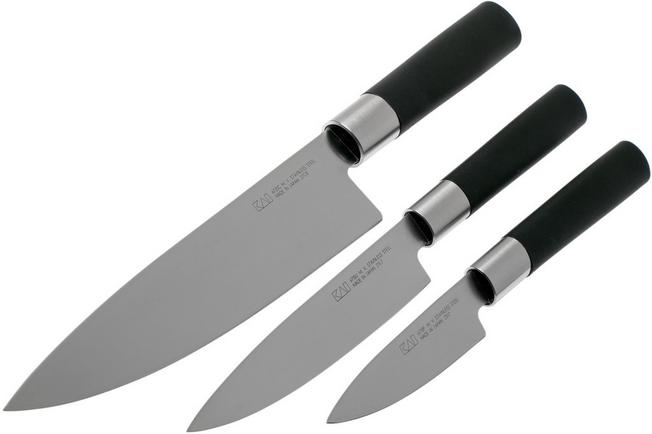 Kai Wasabi Black three-piece knife set  Advantageously shopping at