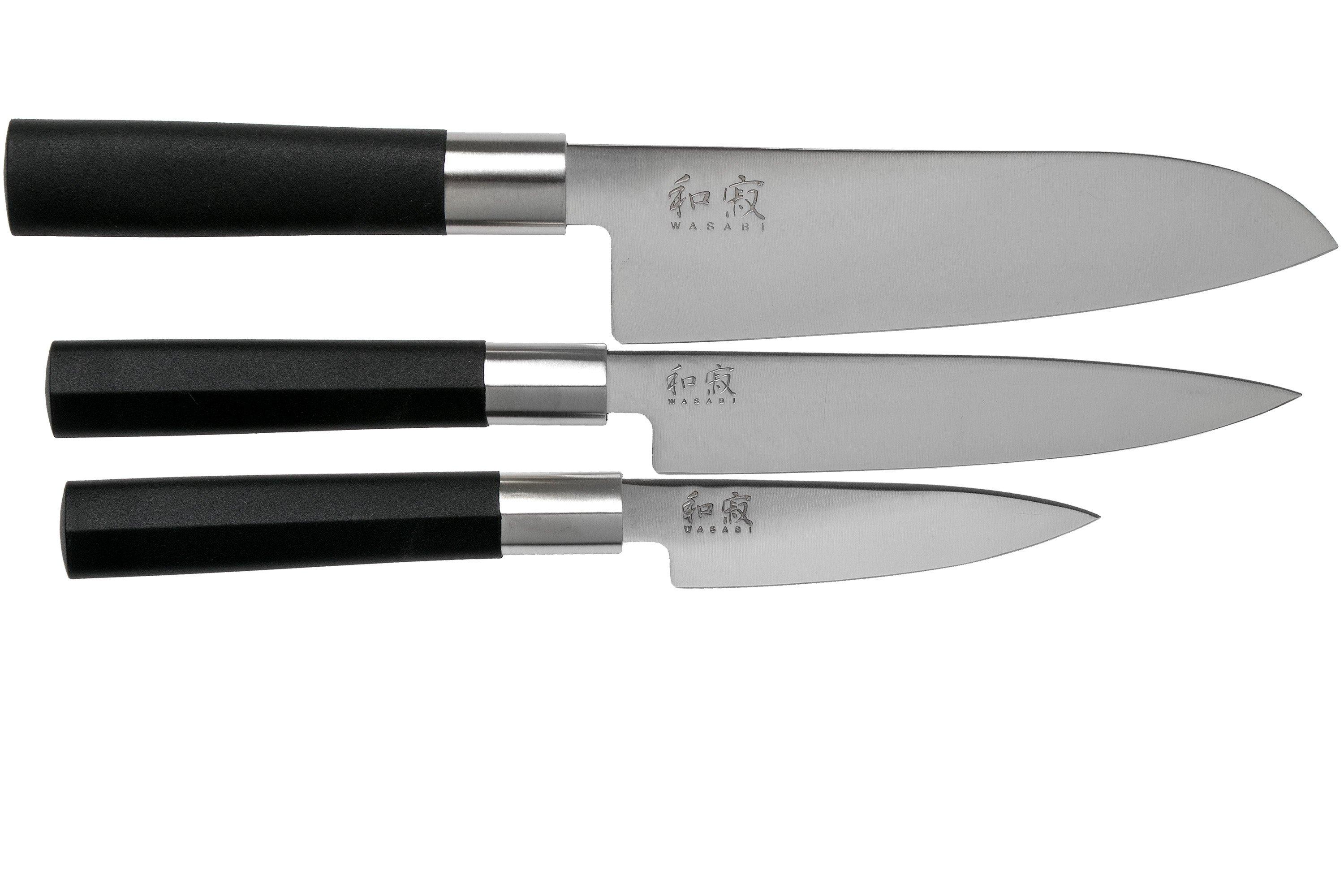 Kai Wasabi Black three-piece knife set  Advantageously shopping at