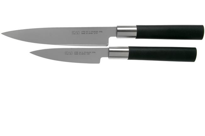 Set coltelli da cucina giapponesi Kai Wasabi black