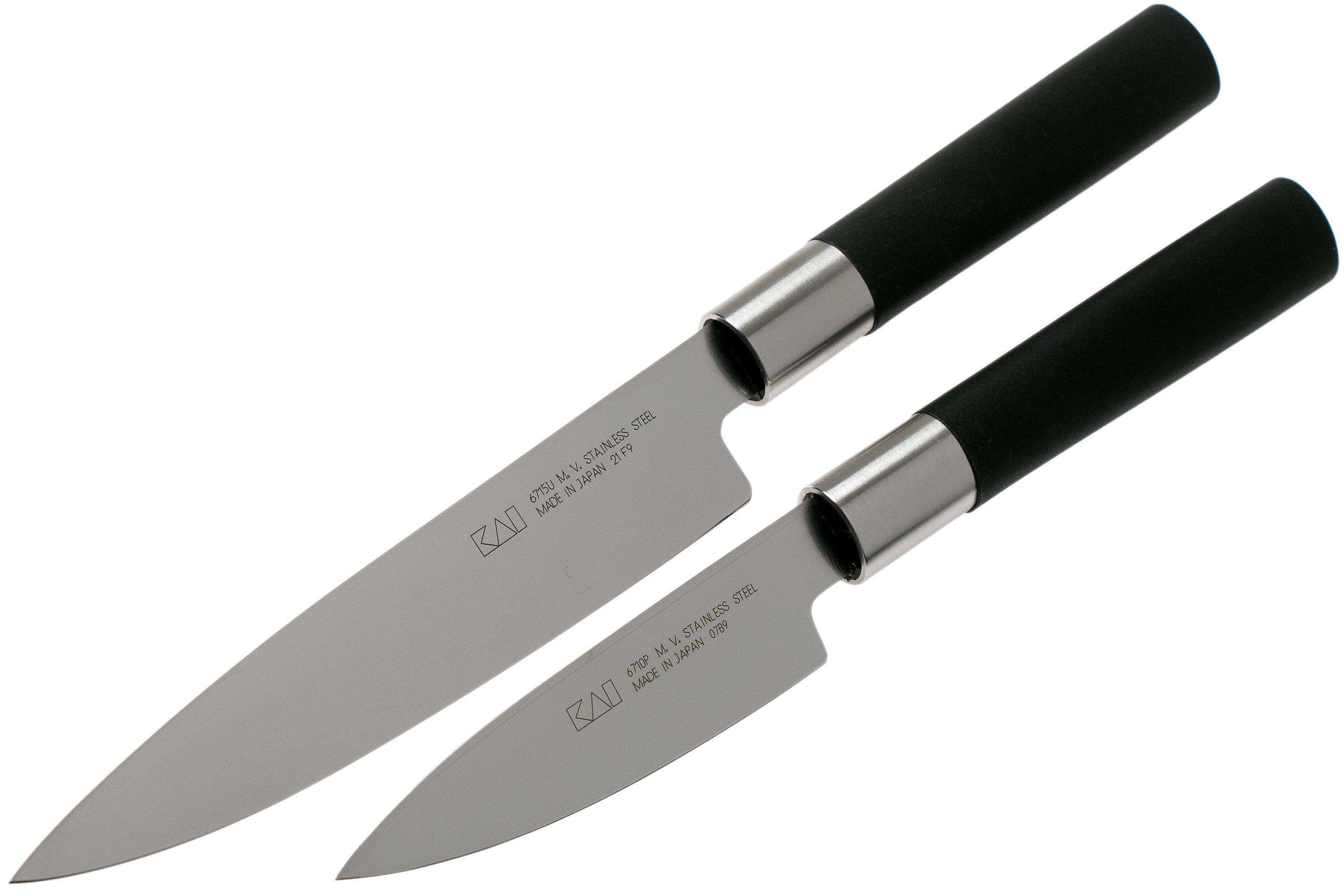Kai Wasabi Black twopiece knife set, paring knife and utility knife
