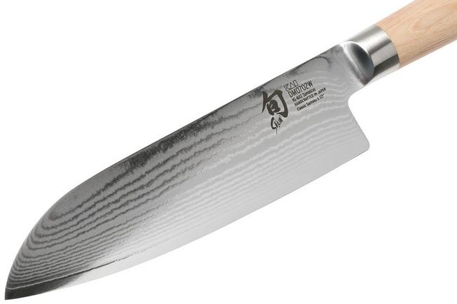 Cuchillo Santoku Shun Classic kai 16 cm. Acero damasquino. Muy afilado