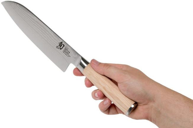 Cuchillo Santoku Shun Classic kai 16 cm. Acero damasquino. Muy afilado