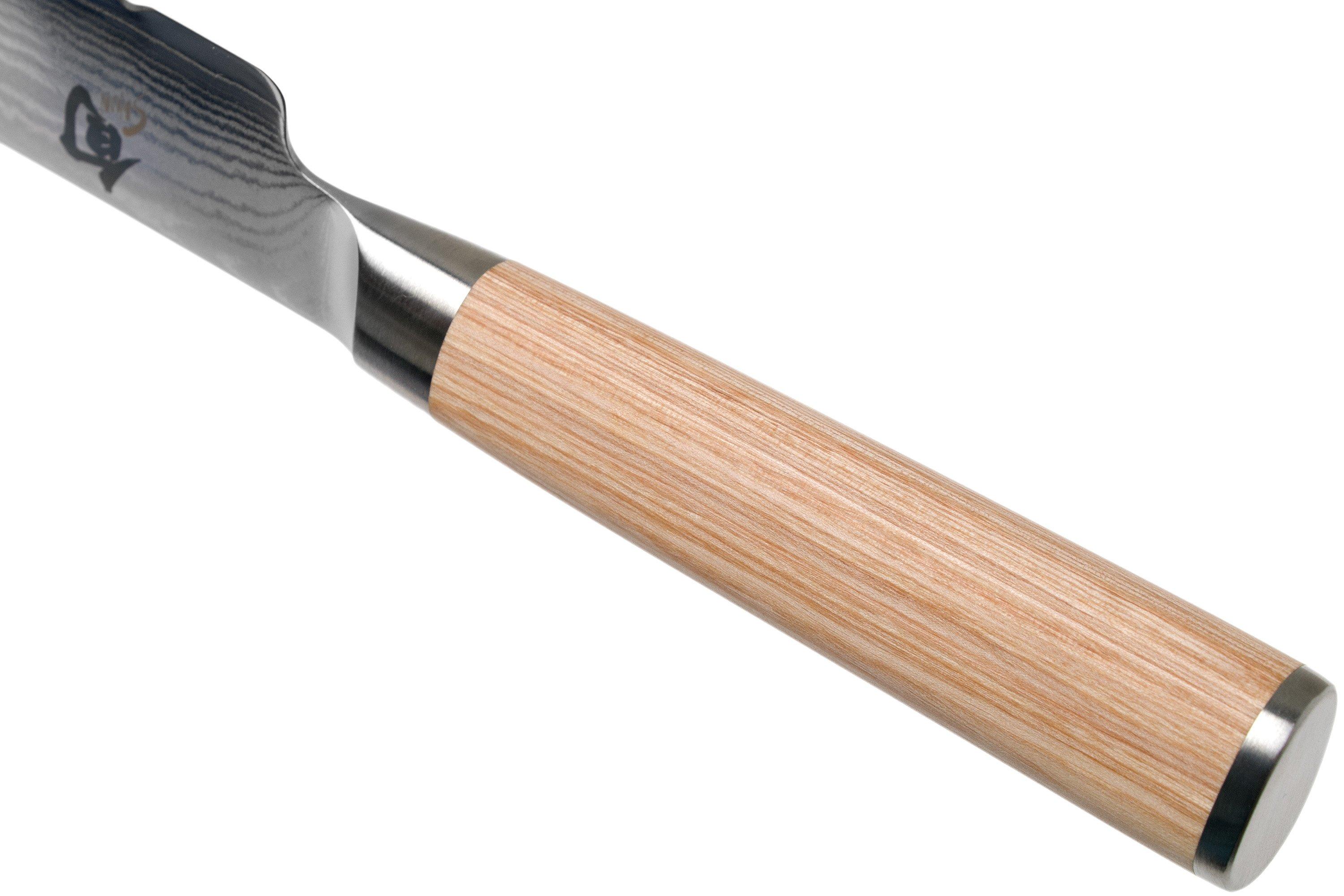 KAI Shun Brotmesser Classic White 23cm – Japanisches Damastmesser Mit Klingenschutz & Schutzhandschuh