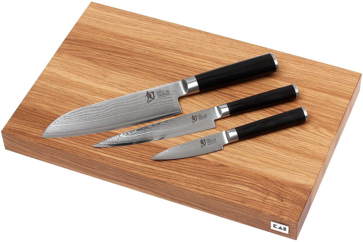 Kai Shun Classic knives set of three including cutting board ...