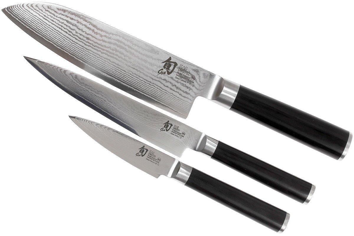 Kai Shun Classic knives set of three including cutting board