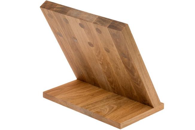 Wooden Magnetic Knife Stand Block - Oak - Oishya